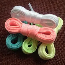 1 пара 80 см Спортивные Светящиеся шнурки светится в темноте ночной цвет флуоресцентные шнурки спортивные плоские шнурки горячая распродажа