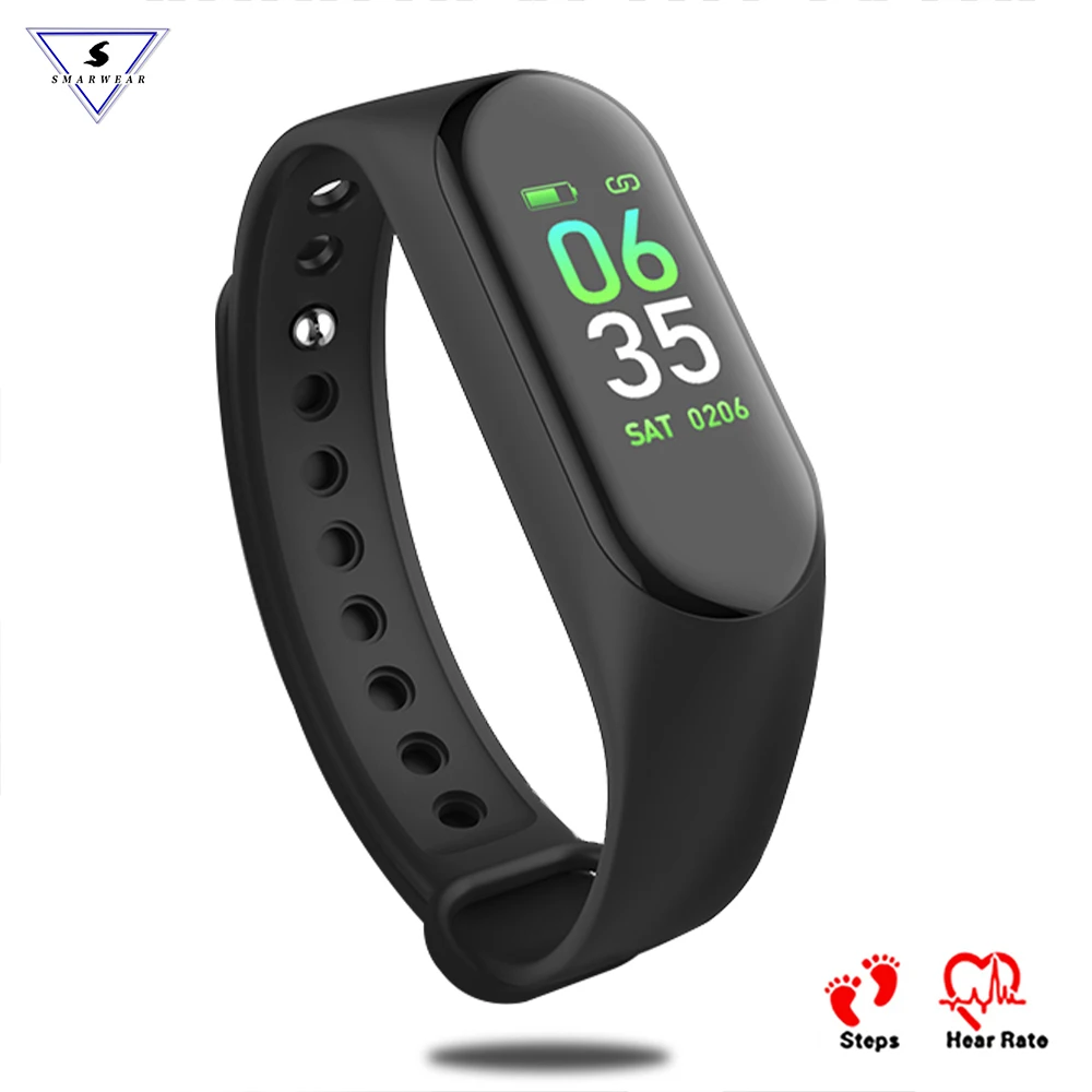 

New M3 Color Screen Smart band heart rate monitor Blood pressure Activity Tracker Pedometer Wristband bracelets for women