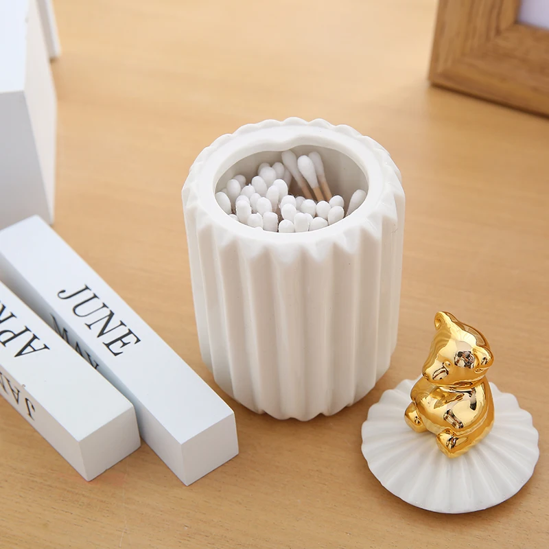 Животное керамический лоток для хранения ювелирных изделий Кольцо коробка с позолоченной крышкой конфеты снэк бак кофе может бутылка кухня Органайзер