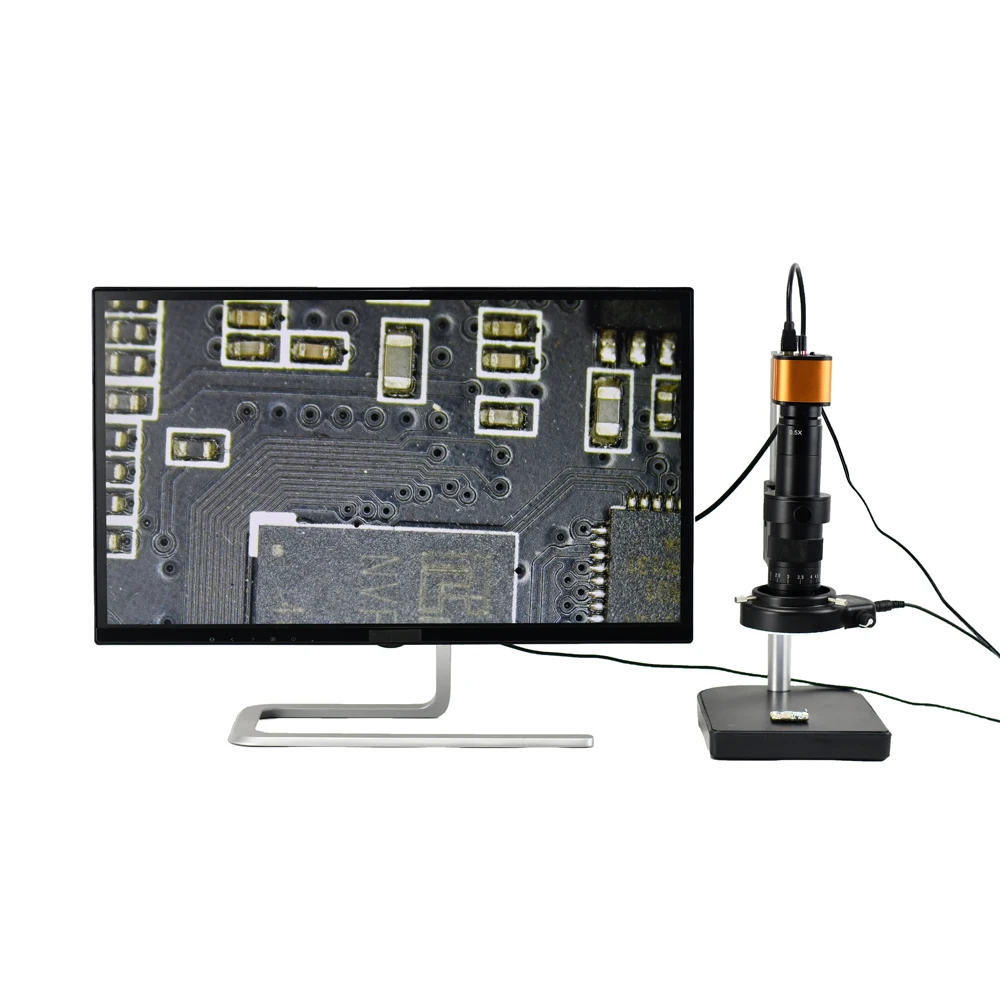 Микроскоп наборы HD 16MP HDMI VGA промышленный микроскоп камера+ 150X C крепление объектива+ 60 Светодиодный кольцевой свет для чип для телефона ремонт