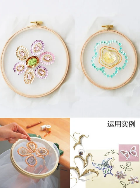 57-566 Clover Kantan Couture Bead 57-573 Clover neddle Embroidery Tool  Sequins Spangles Tambour Hook art NO:9900 prym 610960 - AliExpress