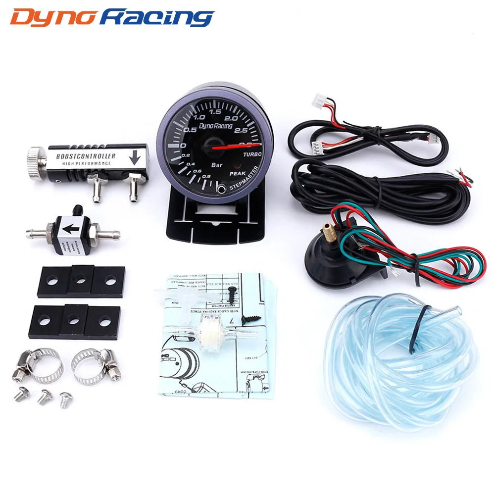 Dynoracing 60MM Turbo Boost samochodu Gauge 3Bar + regulowany regulator