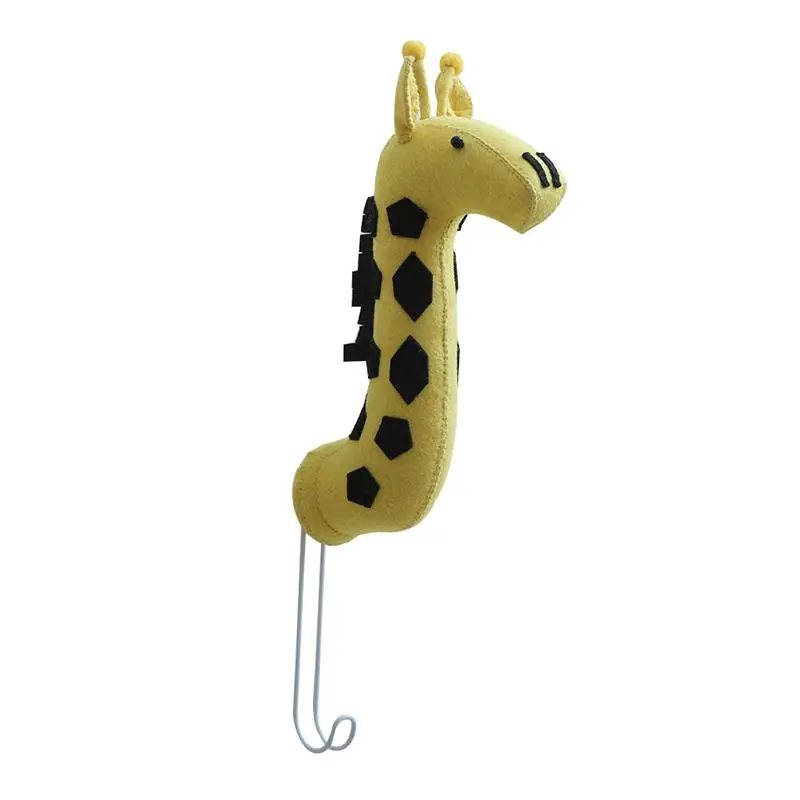 

Heavy Duty Decorative Giraffe Dual Wall Hooks Anti-rust Coat Hooks Wall Mounted Hat Garment Hook for Living Room Baby Room