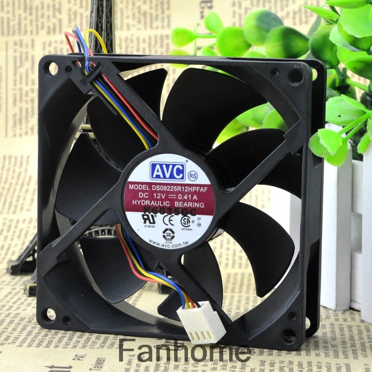 For AVC 9025 9cm / cm 4 pin line DS09225R12HPFAF PWM CPU cooling chassis fan | Компьютеры и офис