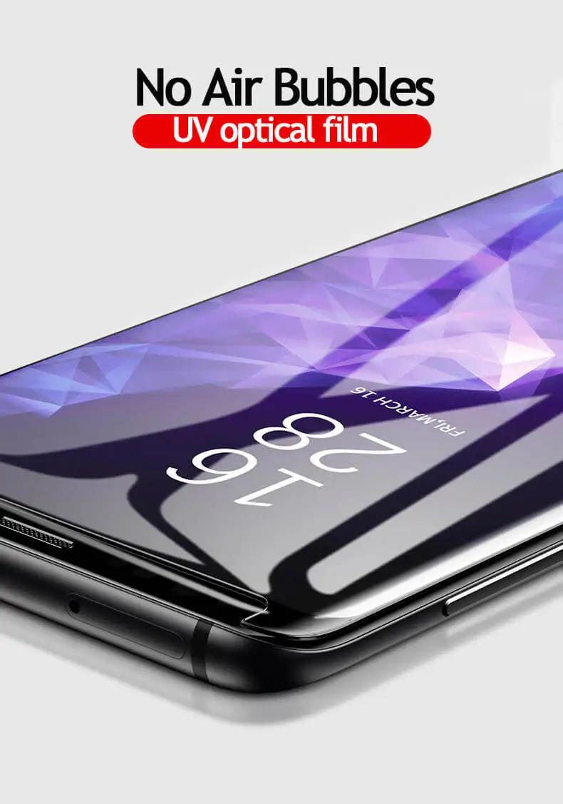 2pcs Screen Protector For Samsung S7 edge S8 Plus Note8 9 Curved Tempered Glass Liquid Full Glue UV Glass Light for Galaxy S9Plus (3)