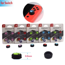 4 шт./компл. переключателя Nintend 3D аналоговый джойстик Кепки s для nintendo Switch NS силиконовый Кепки рукоятка пальца игрового контроллера геймпад для Joy-con