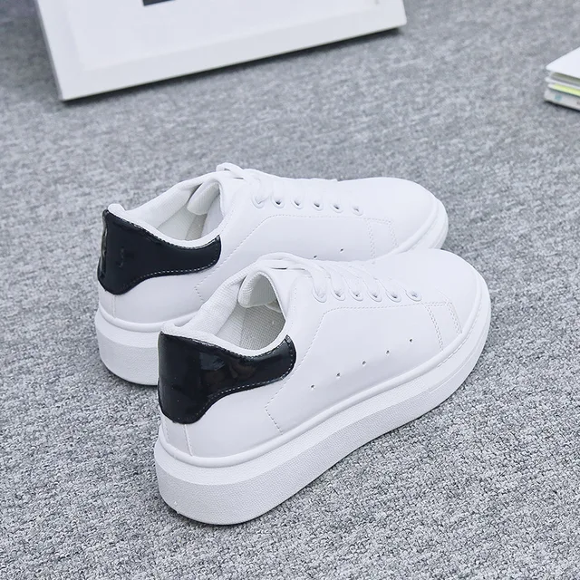 US $9.36 Women Shoes White Sneakers For Women Vulcanize Shoes Spring Autumn Krasovki Women Casual Shoes Bask