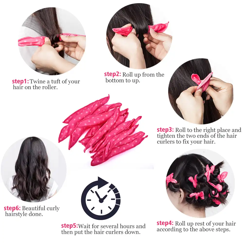 Hair Rollers Sleep Hair Curler Soft Foam Curlers Twist Spiral