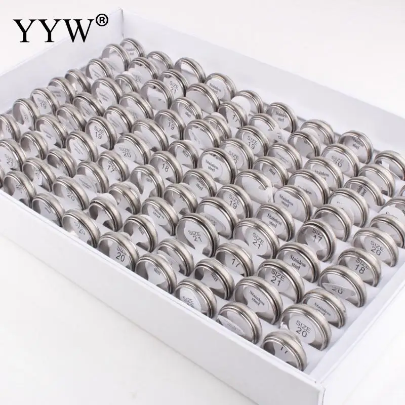 Кольцо унисекс круглое из нержавеющей стали 16 20 мм 100 шт./корт|ring size|finger ringround ring |