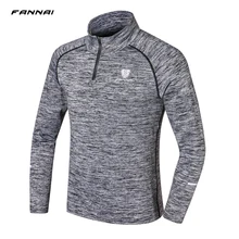 Fannai Мужская футболка для бега быстросохнущая Верхняя Спортивная дышащая Спортивная одежда для велоспорта Джерси с длинными рукавами фитнес, тренажерный зал
