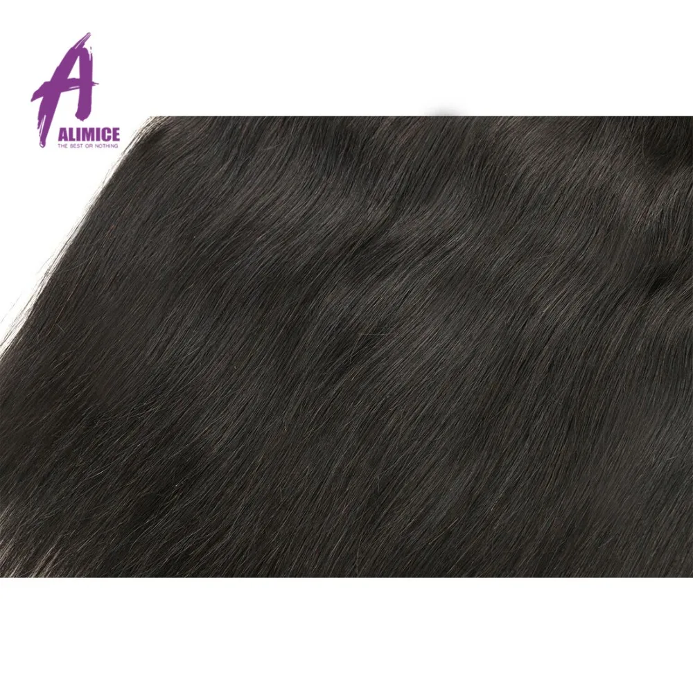 Alimice Indian Straight Hair 134 Lace Frontal Closure 8-24 inch 100% Human Hair FreeMiddleThreeSide Part Lace Closure (5)