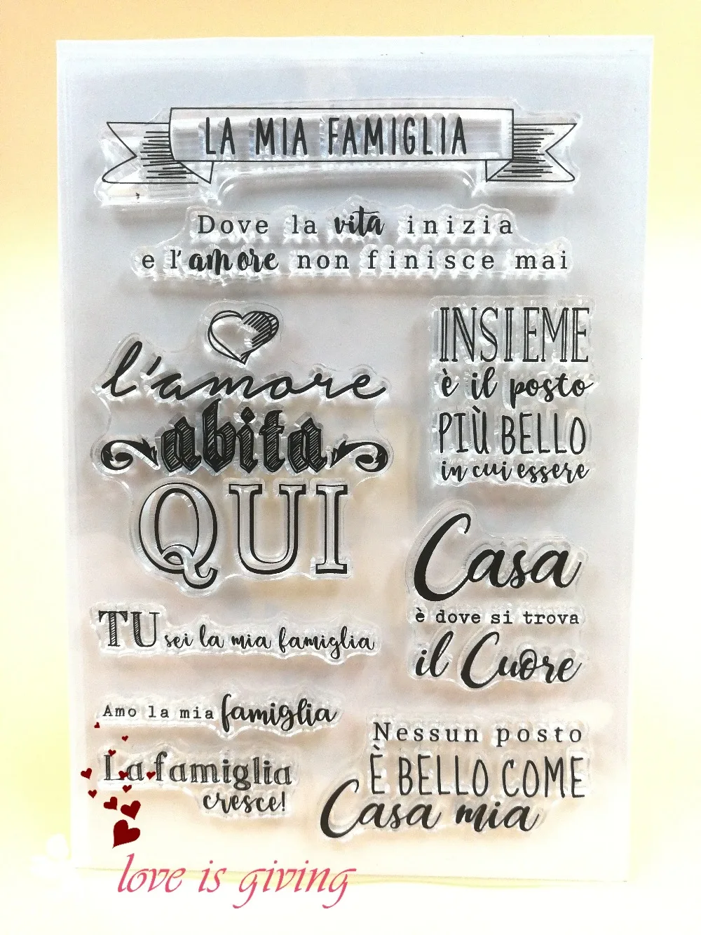

Italy words transparent Clear Silicone Stamp/Seal for DIY scrapbooking/photo album Decorative clear stamp M1131