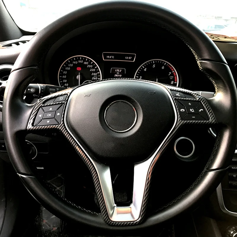 Отделка Рамы рулевого колеса для Mercedes Benz A B C E Cla Cls Gla Glk Class W176 W246 W204 W207|Рулевые и