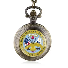 Высококачественный винтажный античный американский флаг циферблат кварцевый Карманный кармашек для часов цепочка унисекс подарок для мужчин и женщин CF1061