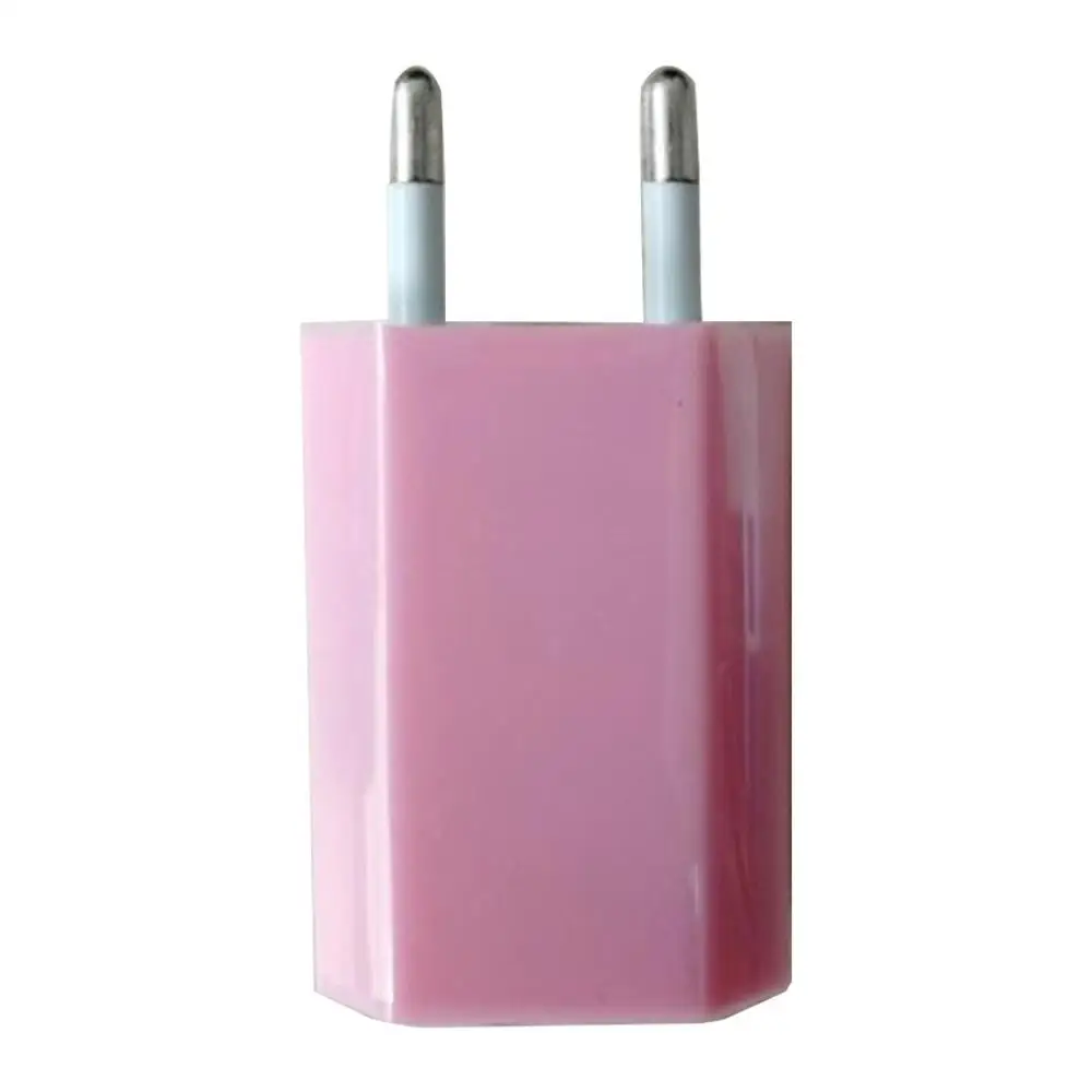 USB зарядное устройство адаптер 5V 500MA один usb-порт быстрое зарядное устройство разъем для iPhone для телефона Android - Цвет: pink