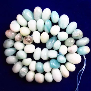 

(Free Shipping) 1Strand Amazonite Gem Tumble Shape Loose Bead 15.5 inch yl32203 yl32203