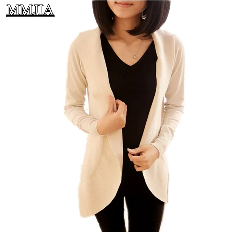 Women Long Sleeve Knitted Sweater 2016 Autumn Winter Fashion New Loose V-Neck Female Cardigan Casual Women's Outwear Clothing