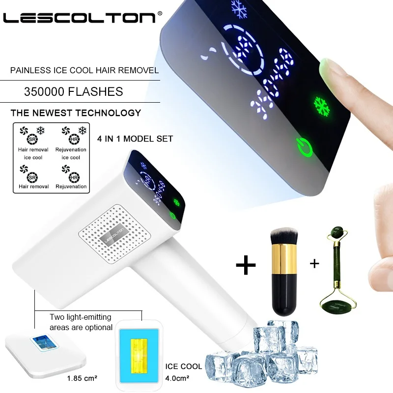 T012C with gift 1 Lescolton новейший Эпилятор Icecool 4в1 IPL Depilador для удаления волос, лазерный эпилятор для удаления волос, постоянный Электрический эпилятор - Цвет: T012C with gift 1
