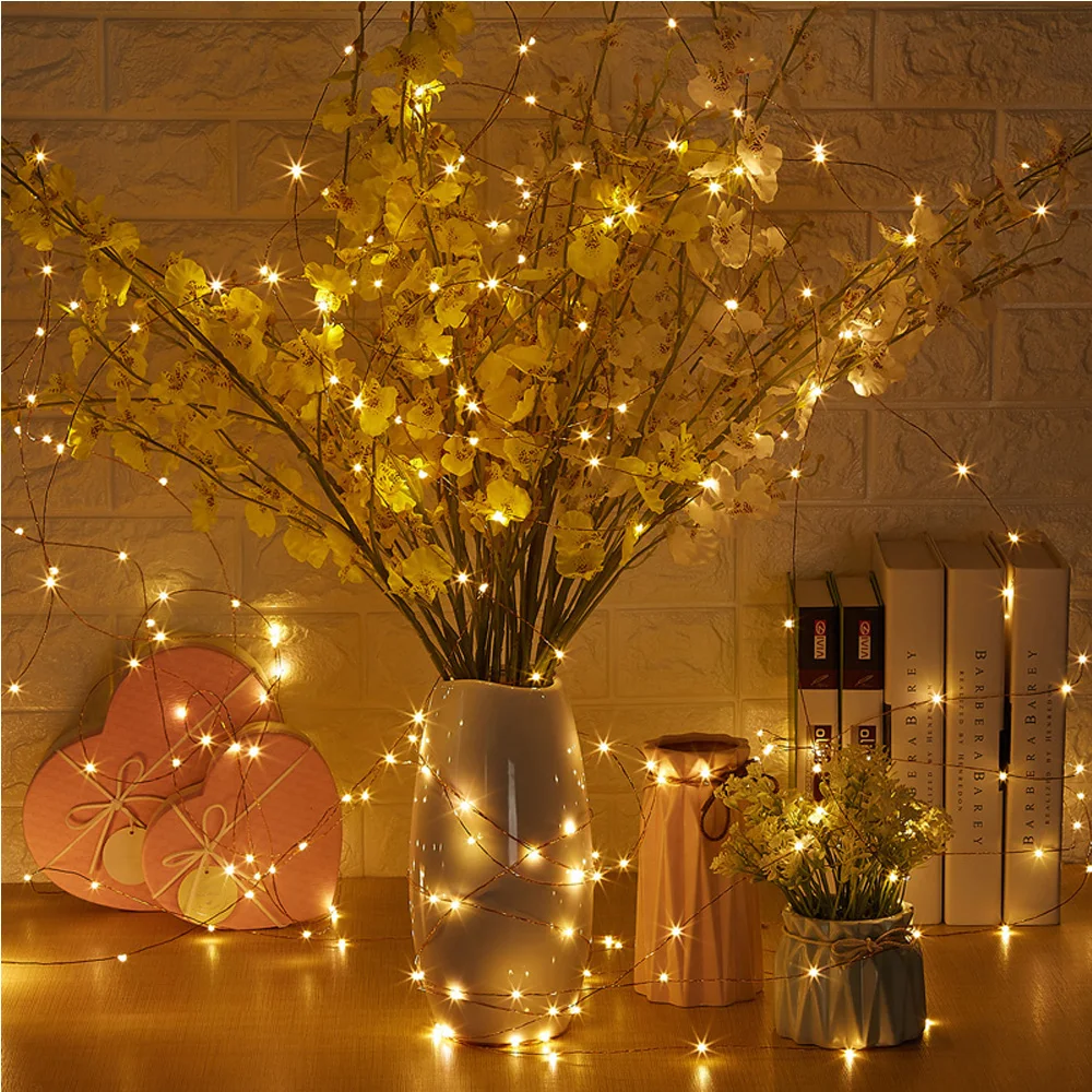 100//200//300//500 LEDs Solar LED String Fairy Lights Indoor Outdoor Bright Holiday