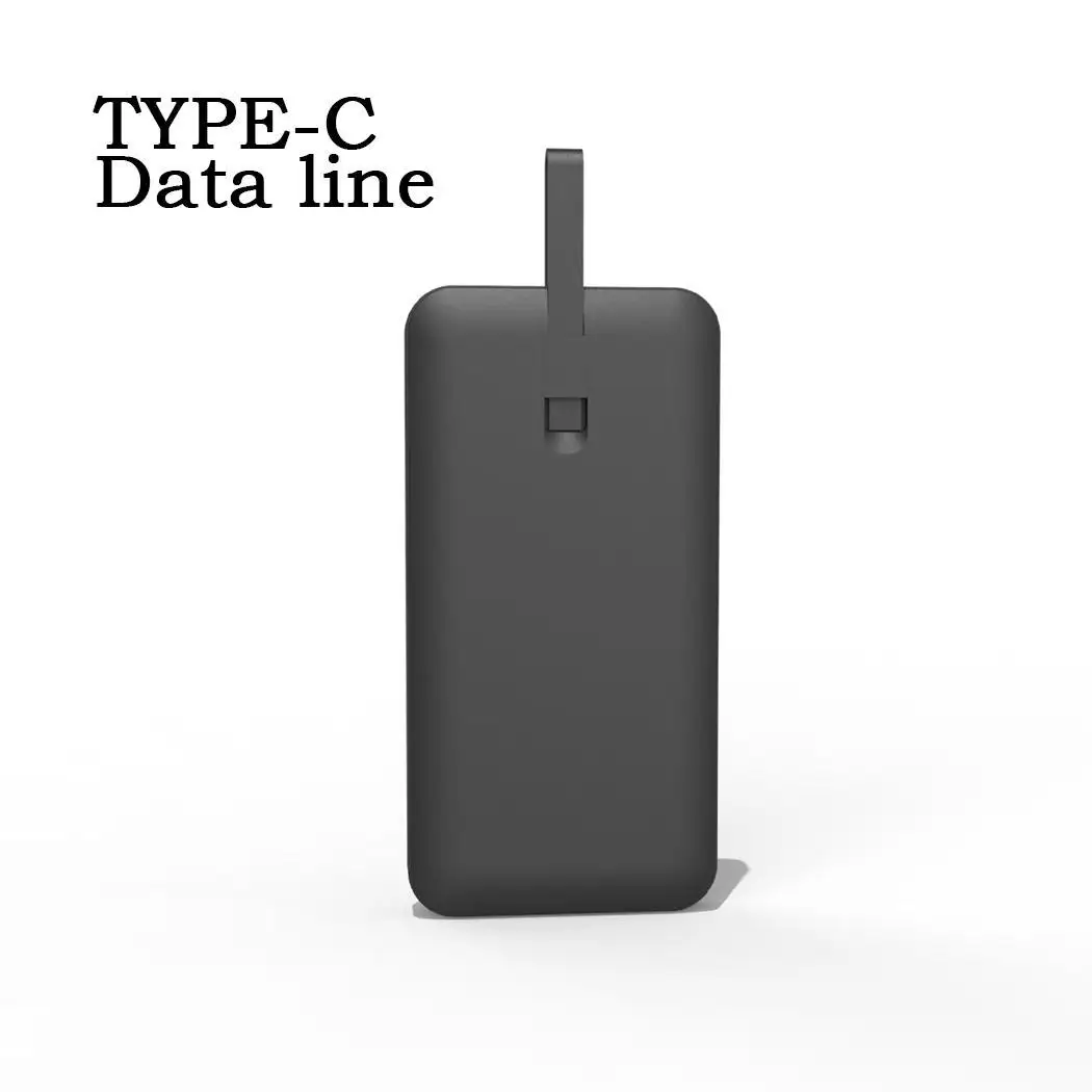 

10000mAh Ultra-thin Quick Charger Power Bank Portable Powerbank External Battery Charger with Android Type-C Cable for Xiaomi Mi