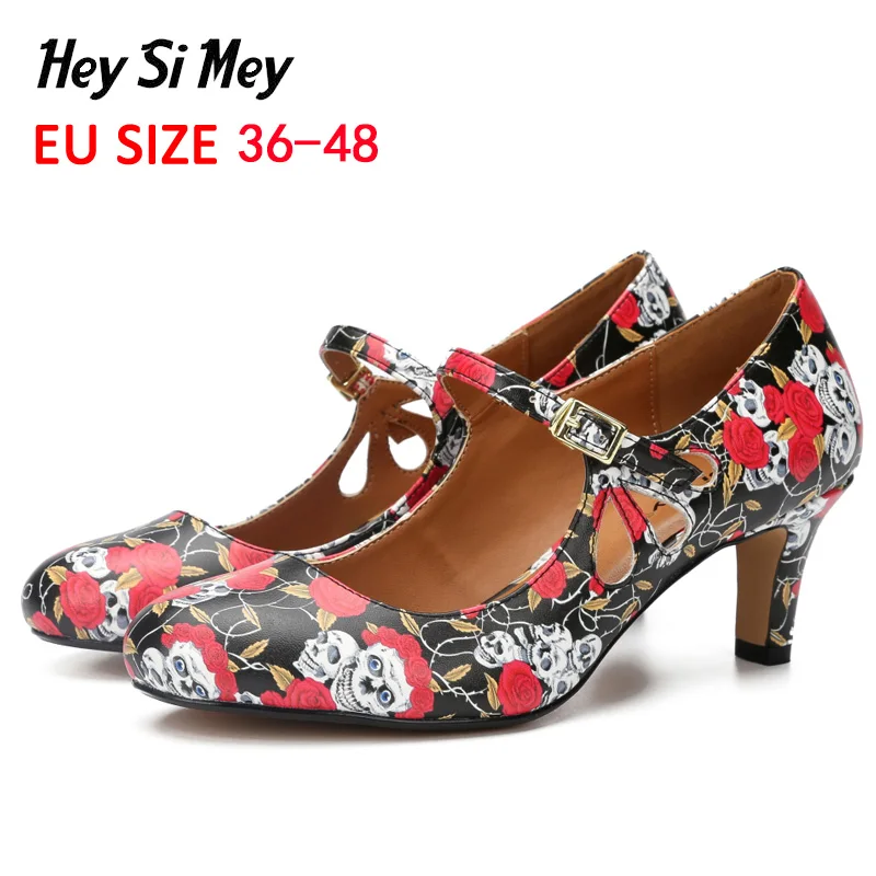 

Ladies 2019 Sandalias femeninas high heels rounded sandals Thin heel high heels female fashion shoes Female sandals size 36-48
