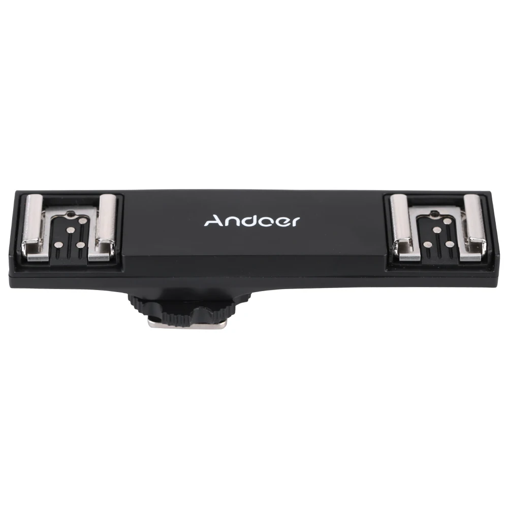 В наличии за рубежом Andoer Двойной Горячий башмак Speedlite вспышка кронштейн