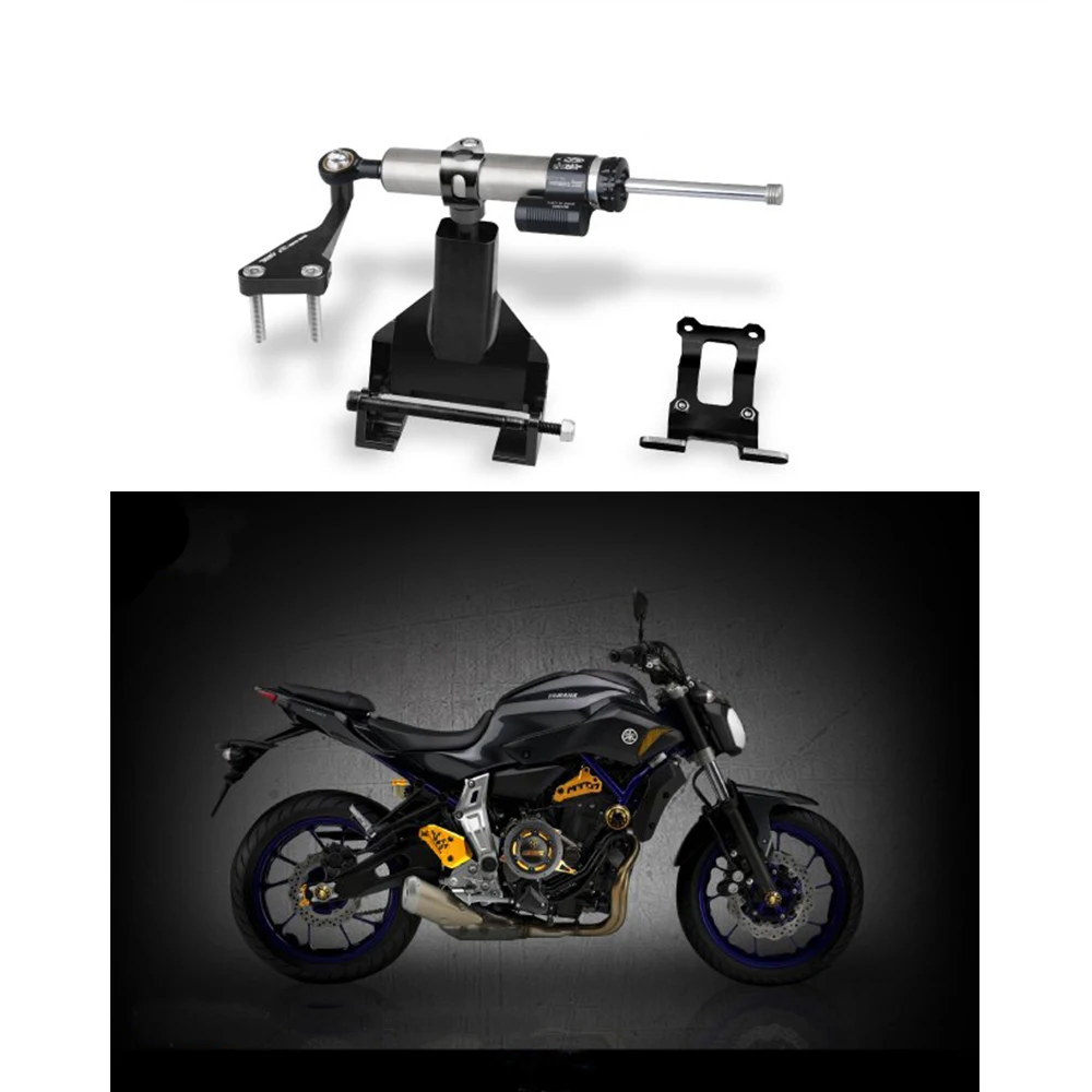 For Yamaha MT07 FZ07 2014 2017 CNC Adjustable Steering Stabilize Damper