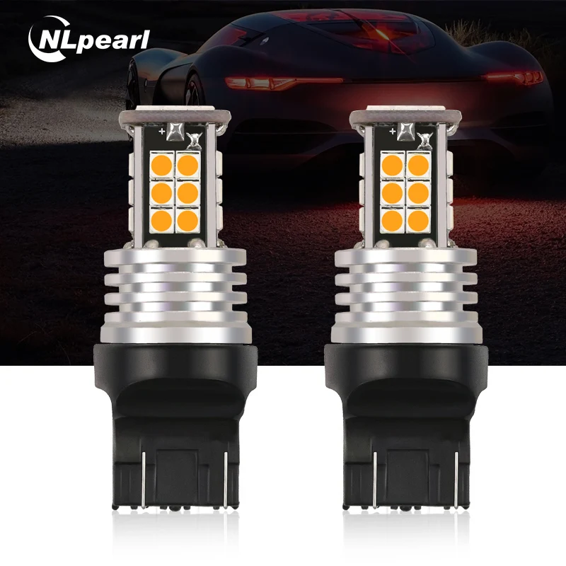 

NLpearl 2x Signal Lamp T20 Led Bulbs 7443 7440 Led 24SMD 3030 WY21W W21/5W W21W LED Turn Signal Light Reverse Tail Brake Lights