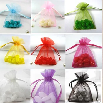 

Small Organza Gift Drawstring Bag 7x9cm (2 6/8"x3 4/8") pack of 100 Earring Ring Stud Neckalace Jewelry Packaging pouch
