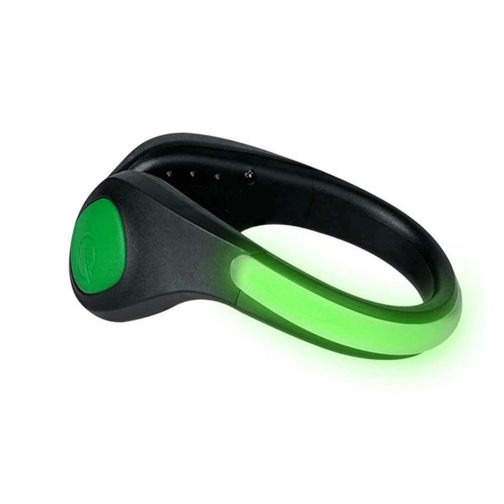 Спортивная Беговая безопасность USB led обувь клип светящийся свет светоотражающие не скользящие зажимы DX88 - Цвет: Зеленый