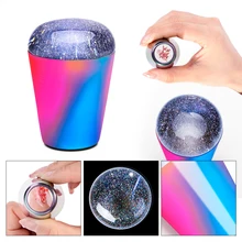 LadyMisty шаблоны для дизайна ногтей ясно желе ногтей руки силиконовые наклейки с скребок для ногтей штамповки ногтей комплект с прозрачная крышка