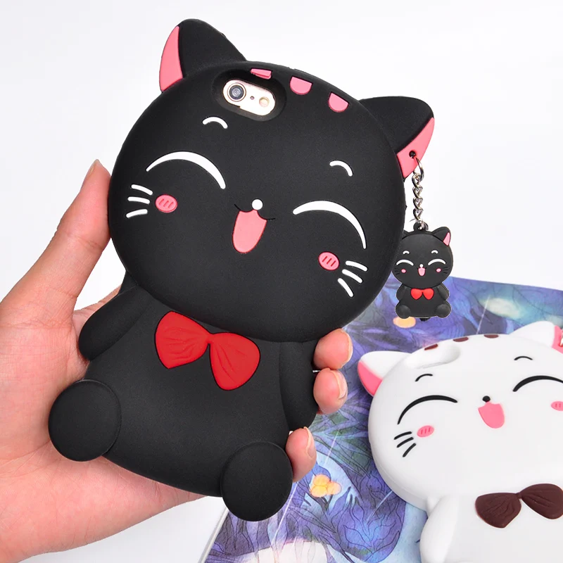 3D Cartoon Soft Silicone Phone Case For iPhone 5S 6 6S 7 8 Plus X Cover Mickey Judy Rabbit Smile Cat Tiger Stitch Unicorn Animal