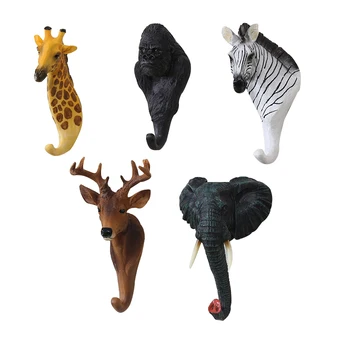 

Household Decor Antlers Hooks Hanger Home Decor Animal Horse Elephant Style Wall Coat Keys Bags Clothes Storage Hanger Hooks