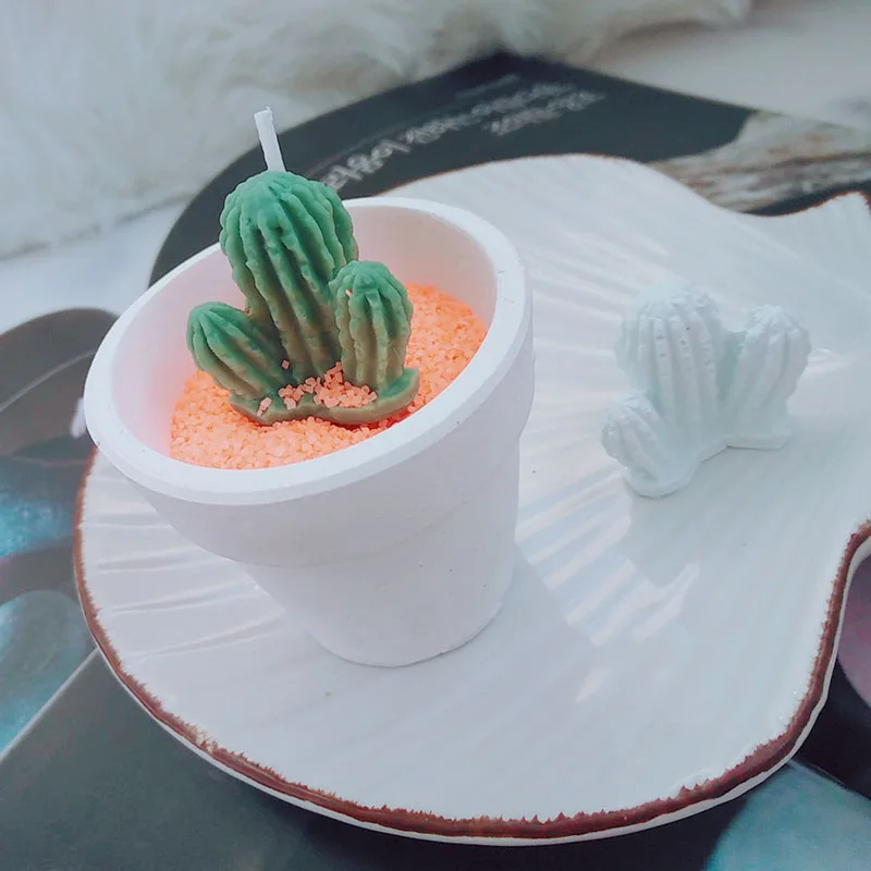 Мини Кактус свечи формы суккулент растения штукатурка силиконовые формы силиконовая форма для шоколадного фондана форма для торта