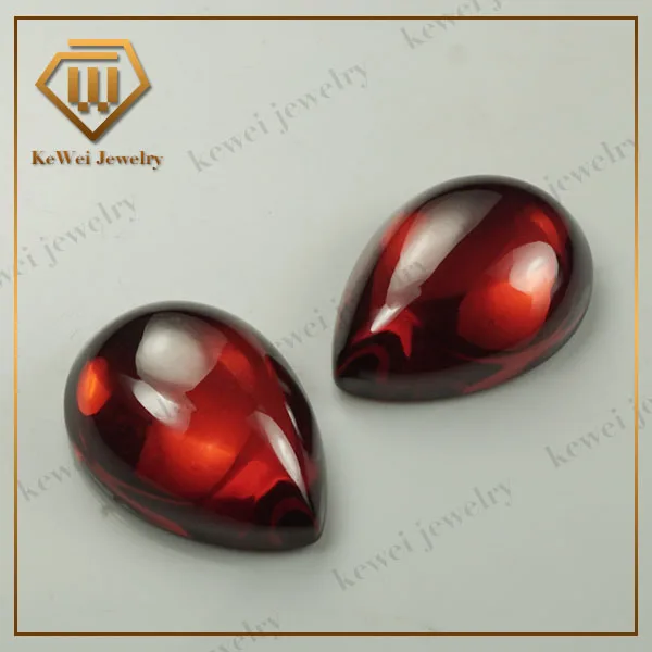 

50pcs Garnet Color AAAAA 3*4mm- 8*12mm Loose Stone Cabochon Pear Shape Cubic Zirconia Stone