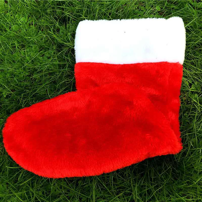 Christmas Supplies Highgrade Red Plush Christmas Socks Christmas