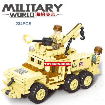 

military Navy SEALS figure Mine Resistant Ambush Protected Armored Vehicle RG-33 MRAP building block batisbricks ww2 US army toy