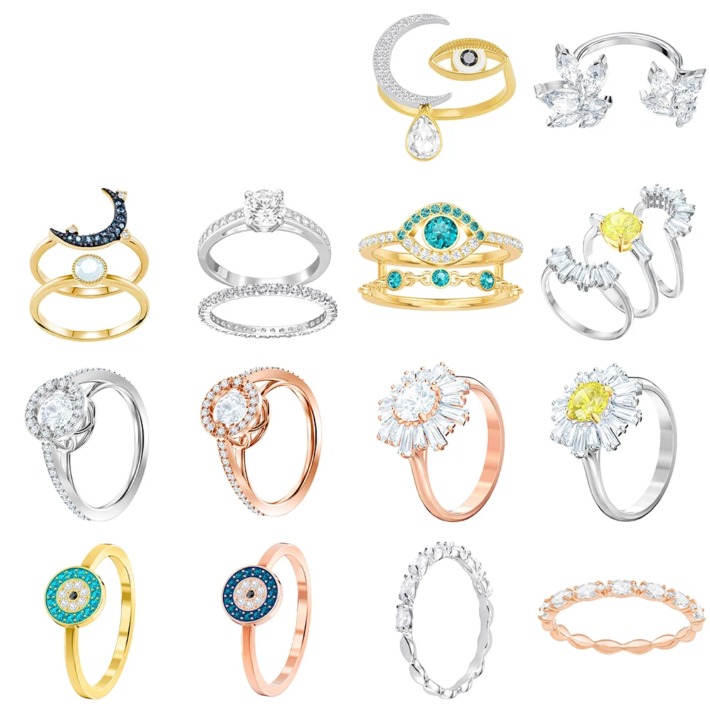 

Fanier Luck Sunshine. A Symbol Of The Moon Multi -styled Brilliant Multi -purpose Ring Of Crystal Women Engagement Ring Gift Jewels