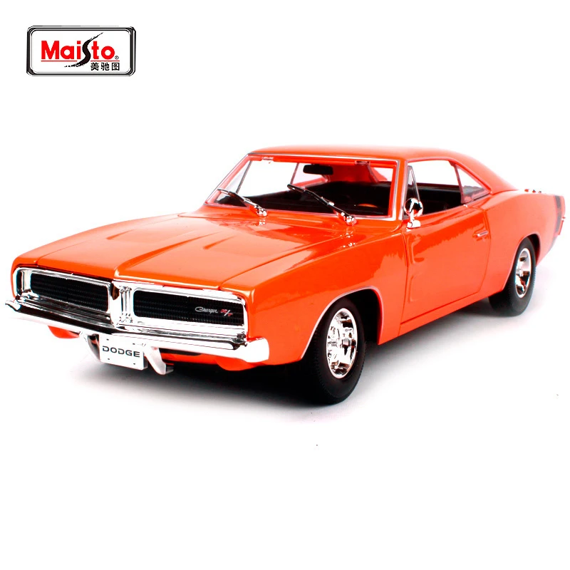 schwarz Modellauto Dodge Charger R//T 1969 Modell Maisto 1:18