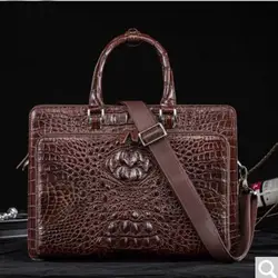 Gusheng мужская сумочка из кожи крокодила бизнес-портфель кожаный с узором «крокодиловая кожа» для отдыха одного плеча диагональ крест