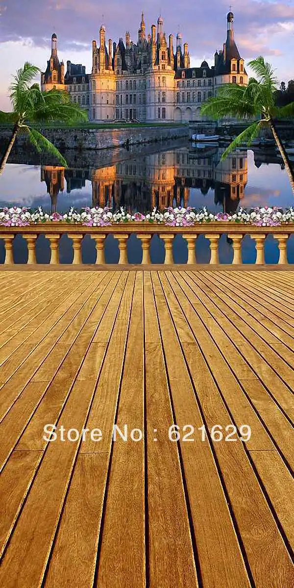

Distant castle 10'x20' CP Computer-painted Scenic Photography Background Photo Studio Backdrop ZJZ-030