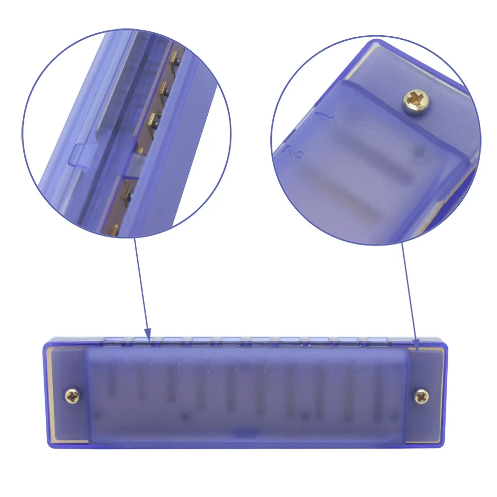 Пластиковая губная гармоника с 10 отверстиями, диатоническая Губная гармошка, блюз, универсальные музыкальные игрушки, музыкальные инструменты для детей, подарочный набор, 4 цвета