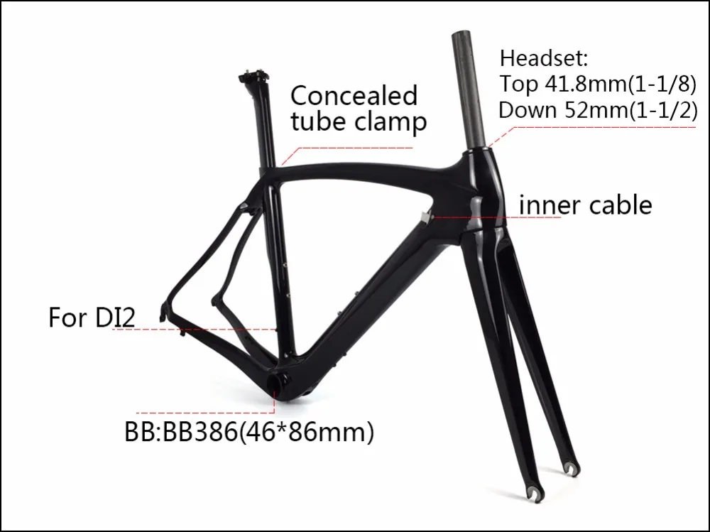 Clearance Spcycle 700C Cycling Road Carbon Bicycle Frames,China Factory OEM Full carbon Fiber Road Bike Frame+Fork+Seatpost+Headset 25