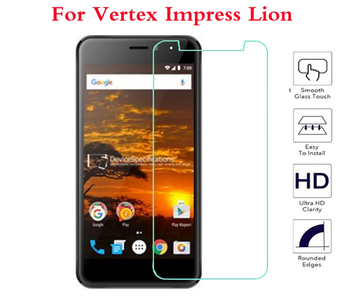 Для Vertex Impress Lion закаленное стекло 2.5D Взрывозащищенная пленка Передняя Защитная