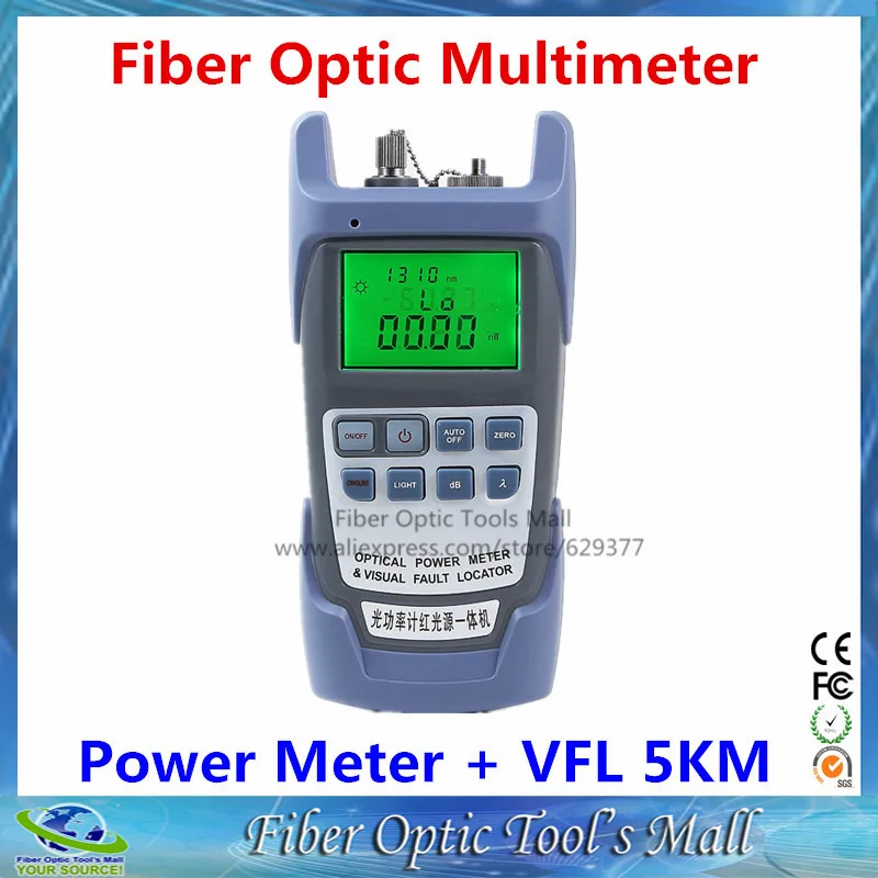 All IN ONE Fiber optical power meter 70 to +10dBm and 1mw 5km Fiber