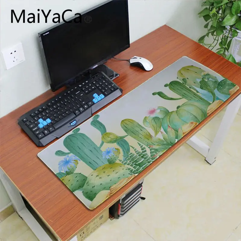 Lock Edge 30x60cm Maiyaca акварельный кактус офисные мыши геймер Коврик для мыши игровой коврик для мыши xl скорость клавиатура Коврик для мыши ноутбук ПК стол коврик - Цвет: Lock Edge 30x60cm