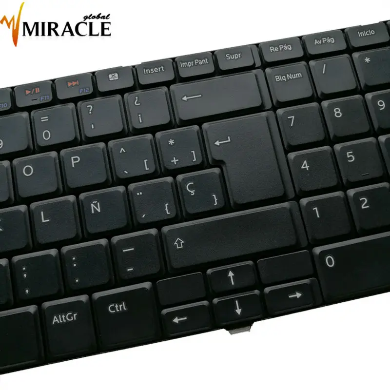  Repair You Life Laptop Keyboard FOR DELL N7010 17R Spanish laptop keyboard Free shipping V104025CK1