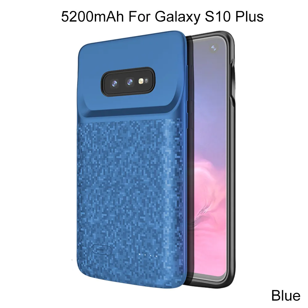 XGODY 5200 мАч чехол для зарядки аккумулятора для samsung Galaxy S10 S10 Plus S10e полное покрытие анти шок тонкий внешний аккумулятор чехол для samsung - Цвет: 5200mAh For S10 Plus