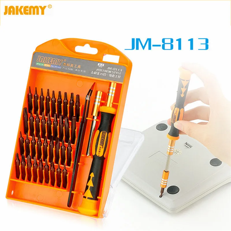 JM-8113 39 in 1 Screwdriver Bit Set With Torx Flat Cross Star Magnetic Screw Driver Tools Repair Laptop Computer Cell Phone Set JM-8113 39 in 1 Screwdriver Bit Set With Torx Flat Cross Star Magnetic Screw Driver Tools Repair Laptop Computer Cell Phone Set