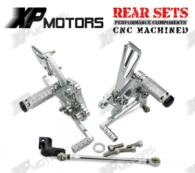 New Silver CNC Adjustable Rearset Footrest Rear Sets Foot pegs For Aprilia RSV4 2009 2010 2011 2012 2013 2014 New Silver CNC Adjustable Rearset Footrest Rear Sets Foot pegs For Aprilia RSV4 2009 2010 2011 2012 2013 2014